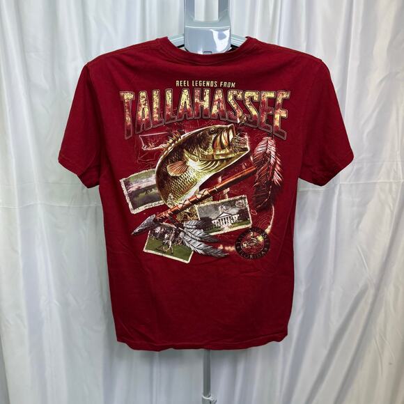 Reel Legends Tallahassee Graphic T-Shirt Red Bass Fishing Tee Size Medium - Picture 8 of 8